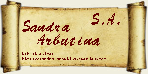 Sandra Arbutina vizit kartica